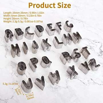ofone Alphabet Cookie Cutters for Creative Baking