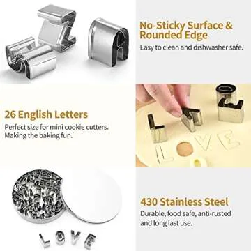 ofone Alphabet Cookie Cutters for Creative Baking