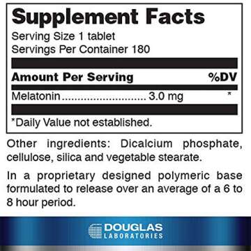 Douglas Laboratories Melatonin Prolonged Release - 3 mg Melatonin for Sleep Support & Hormone Balanc...
