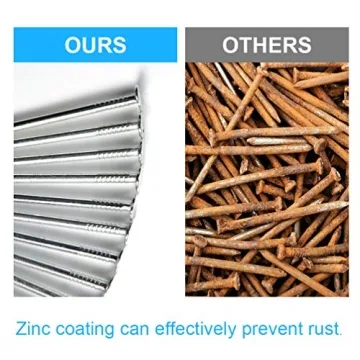 376 pcs Premium Hardware Nails Assortment - 6 Sizes Included