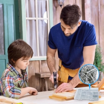 376 pcs Premium Hardware Nails Assortment - 6 Sizes Included