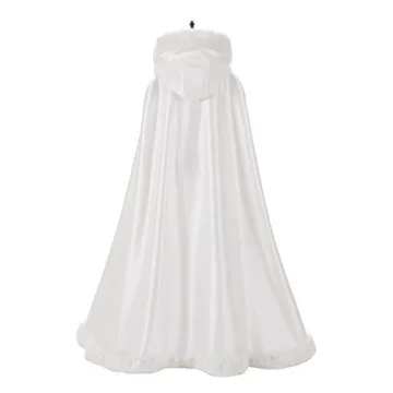 Elegant Full Length Wedding Cape with Hand Muff