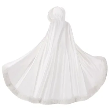 Elegant Full Length Wedding Cape with Hand Muff