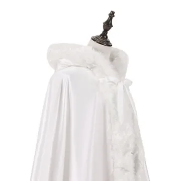 Elegant Full Length Wedding Cape with Hand Muff