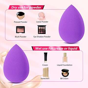 Larbois Makeup Sponges for Flawless Blending - 3 Pack