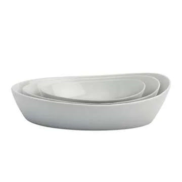 Denmark White Chip Resistant Serving Bowl Set of 3