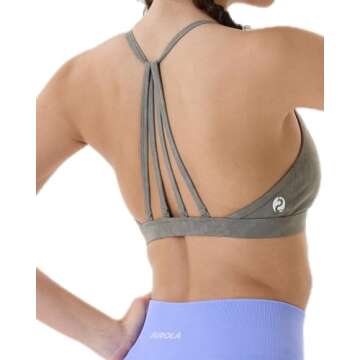 AUROLA Mercury Workout Sports Bras Women Athletic Removable Padded Backless Strapy Gym Yoga Crop Top