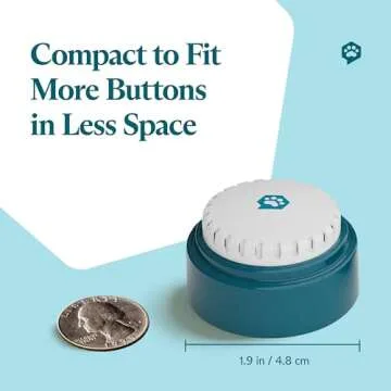 FluentPet Speak Up Button 6 Pack with Clearer Upward-Facing Sound- 6 Recordable Buttons with Batteries Included & Premium Audio for Dogs & Cats | Easy-to-Press Training Dog Buttons for Communication