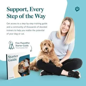 FluentPet Speak Up Button 6 Pack with Clearer Upward-Facing Sound- 6 Recordable Buttons with Batteries Included & Premium Audio for Dogs & Cats | Easy-to-Press Training Dog Buttons for Communication