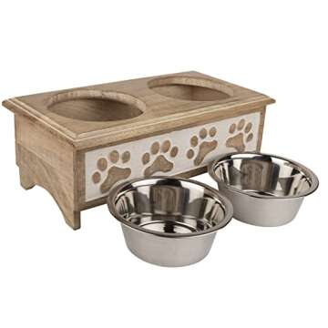 GoCraft Raised Dog Bowls for Small Dogs & Puppies | Stylish Elevated Feeder