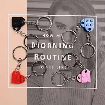 Meyerascal Heart Keychain Set for Couples - Charming Gift