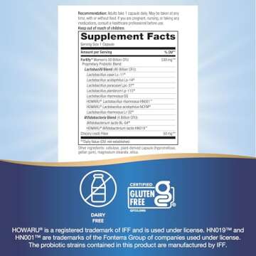 Nature's Way Women's Extra Strength** Fortify Probiotic, 50 Billion Live Cultures, Supports Digestive, Vaginal, & Immune Health*, Plant-Based Prebiotic Fiber, Non-GMO, 30 Capsules (Packaging May Vary)