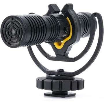 Deity V-Mic D4 Duo Video Microphone Dual Mono/Stereo Recording Interview Mic with Shock Mount for Vlog Pocket Cam DSLR Camera