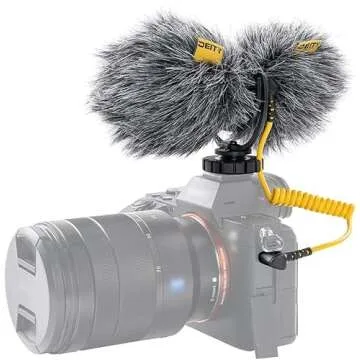 Deity V-Mic D4 Duo Video Microphone Dual Mono/Stereo Recording Interview Mic with Shock Mount for Vlog Pocket Cam DSLR Camera