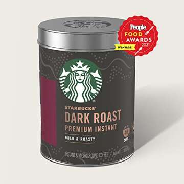 Starbucks Premium Instant Coffee — Dark Roast — 100% Arabica — 1 Tin (up to 40 cups)