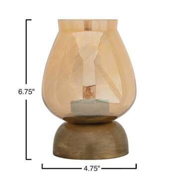 Bloomingville Amber Glass Tealight Holder for Cozy Ambiance