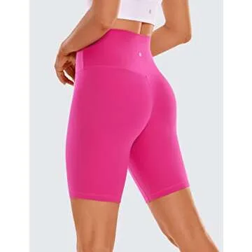 CRZ YOGA Womens Butterluxe Biker Shorts 8 Inches - High Waisted Workout Running Volleyball Spandex Y...