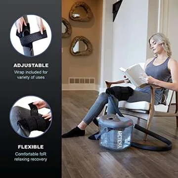 Circulating Cold Water Therapy Ice Machine Gen 2 by Arctic Ice Clear – for Knee, Elbow, Shoulder, Back Pain, Swelling, Sprains, Injuries (Arctic Ice Clear) (with Universal Pad)