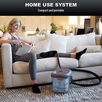 Circulating Cold Water Therapy Ice Machine Gen 2 by Arctic Ice Clear – for Knee, Elbow, Shoulder, Back Pain, Swelling, Sprains, Injuries (Arctic Ice Clear) (with Universal Pad)