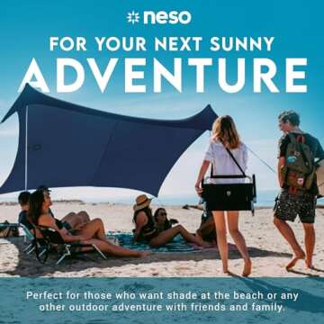 Neso Gigante - Portable Beach Tent - Ideal to Enjoy with Family and Friends - UPF 50+, Water-Resista...