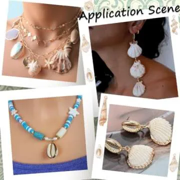 SUNNYCLUE 1 Box 20Pcs 10 Styles Sea Shell Charms Bulk Seashell Charms Natural Cowrie Conch Seashells Ocean Sea Shells Beach Charm for Jewelry Making Charms Women DIY Necklaces Earrings Bracelets