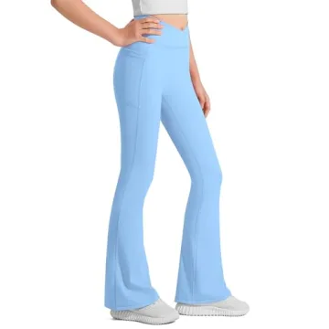 JOCMIC Girls Flare Leggings for Dance & Yoga