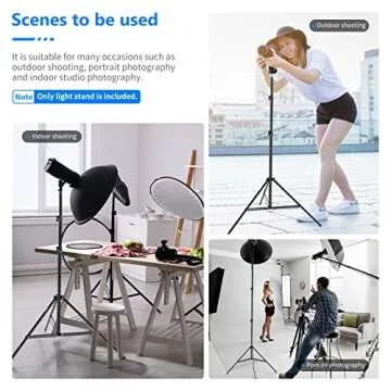 Neewer 6.23 Feet Durable Aluminum Tripod Stands for Photographers