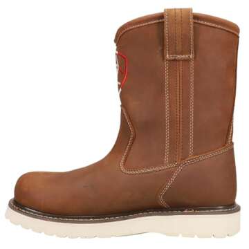 ARIAT BMVY9 Mens Rebar Wedge Orgullo Mexicano Waterproof Work Boot Aged Honey 14 Wide