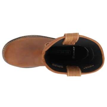 ARIAT BMVY9 Mens Rebar Wedge Orgullo Mexicano Waterproof Work Boot Aged Honey 14 Wide