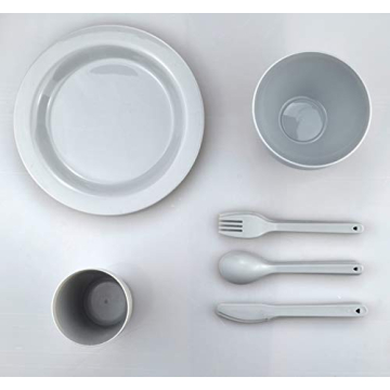 Portable Tableware Set for College Camping 24-Piece