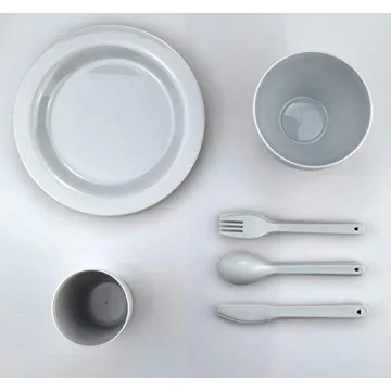 Portable Tableware Set for College Camping 24-Piece