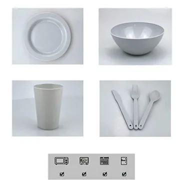 Portable Tableware Set for College Camping 24-Piece