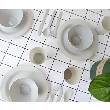 Portable Tableware Set for College Camping 24-Piece