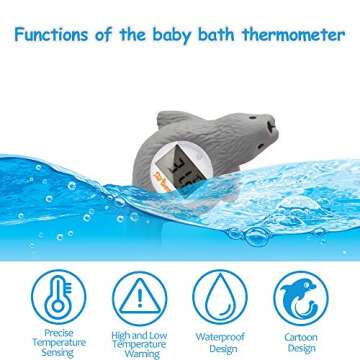 Doli Yearning Upgarde Digital Baby Bath LCD Thermometer |Kids' Bathroom Safety Products|Water Thermo...