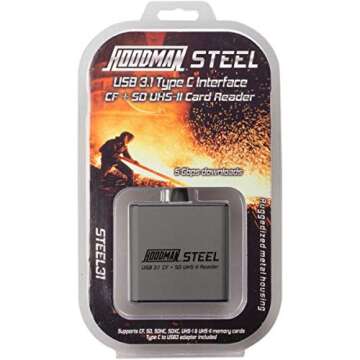 HOODMAN STEEL31 CF & SD UHS-II USB 3.1 Dual Slot Card Reader