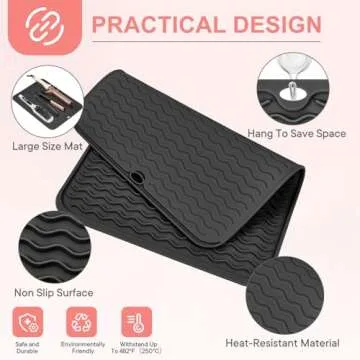 Suafrnut Oversize Silicone Heat Mat for Hair Tools