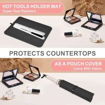 Suafrnut Oversize Silicone Heat Mat for Hair Tools