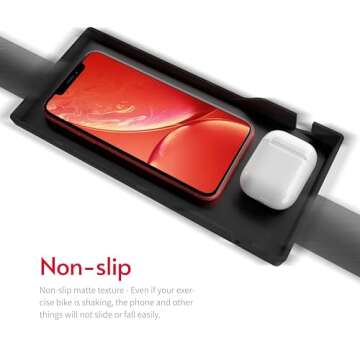 Phone Holder Compatible with Peloton Bike & Bike Plus Accessories, Original Design Cell Phone Tray, Holder for iPhone, Cellphone Mount, Fit for Most Mobile, Baby Monitor