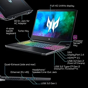 Acer Predator Helios 300 Gaming Laptop Powerful Performance