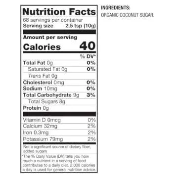 BetterBody Foods Organic Coconut Sugar, Gluten-Free, Non-GMO, Low Glycemic Sugar Substitute, 1.5 lbs, 24 Ounce