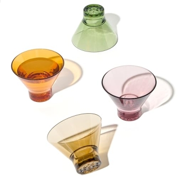 Durable Tossware Reserve Martini Glasses - Unbreakable Set