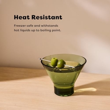 Durable Tossware Reserve Martini Glasses - Unbreakable Set