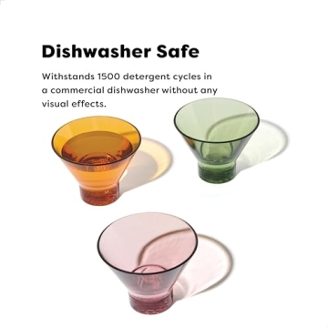 Durable Tossware Reserve Martini Glasses - Unbreakable Set