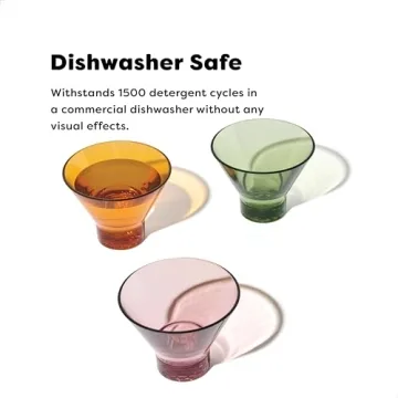 Durable Tossware Reserve Martini Glasses - Unbreakable Set