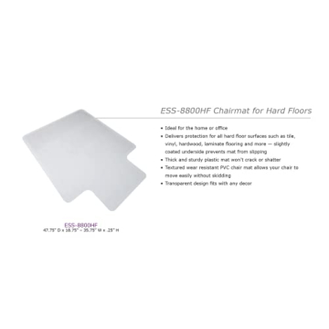 OFM Durable Office Chair Mat for Hardwood Floors