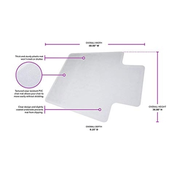 OFM Durable Office Chair Mat for Hardwood Floors