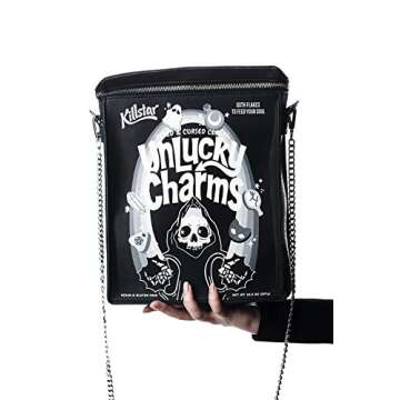 Killstar Unlucky Charms Cereal Grim Reaper Punk Gothic Backpack Purse KSRA001618