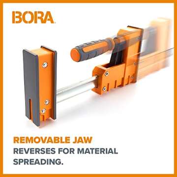 Bora 40" Parallel Clamp Set, 2 Pack of Woodworking Clamps with Rock-Solid, Even Pressure, 571140T
