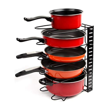 Vdomus Height Adjustable Pots and Pans Rack - Versatile Kitchen Organizer for Cookware