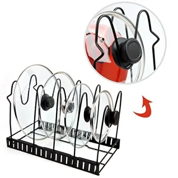 Vdomus Adjustable Pots and Pans Rack for Kitchen Storage